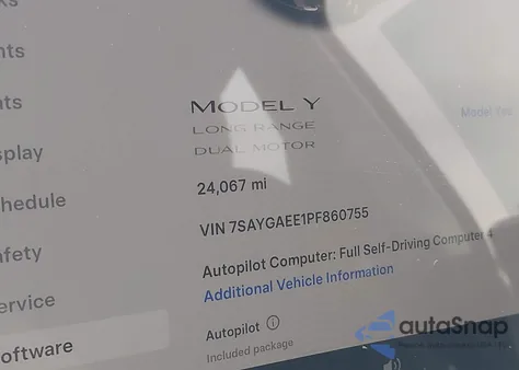 2023 Tesla Model Y Awd/Long Range Dual Motor All-Wheel Drive from USA, damaged, VIN 7SAYGAEE1PF860755